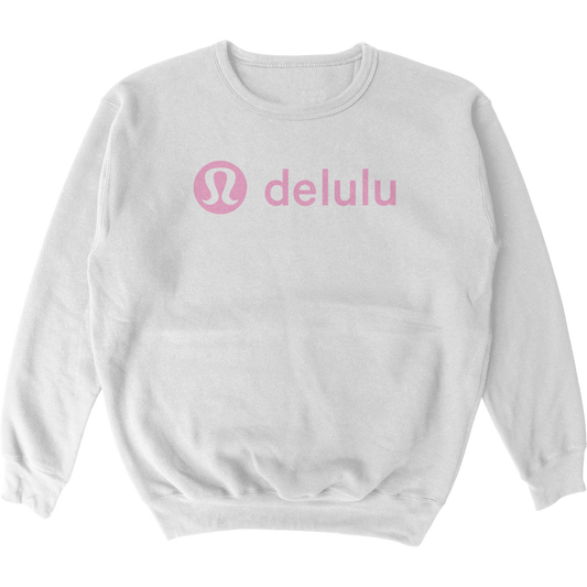 Delulu Crewneck White