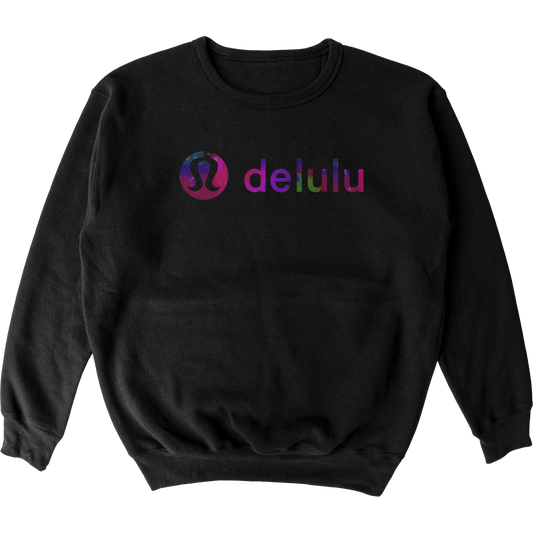 Delulu Crewneck Black