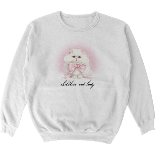 Pink Childless Cat Lady Crewneck